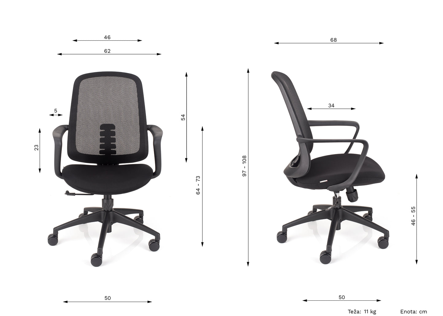 Stol Leaf v rdeči barvi